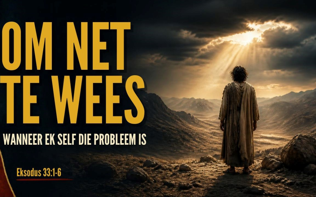Om net te wees: Wanneer ek self die probleem is